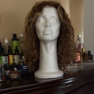 Coiled Brown and Blonde Wig
